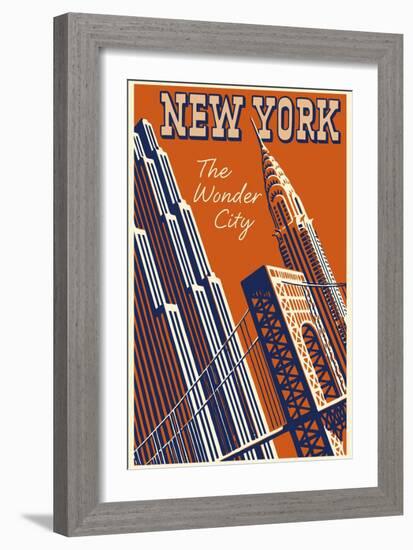 NY the Wonder City-null-Framed Giclee Print