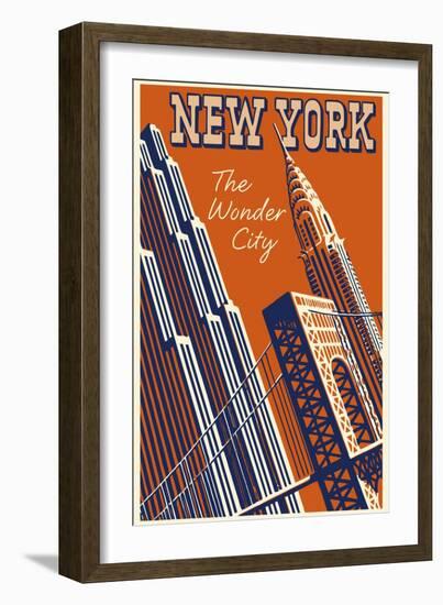 NY the Wonder City-null-Framed Giclee Print