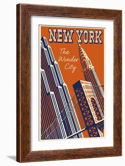 NY the Wonder City-null-Framed Giclee Print