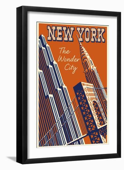 NY the Wonder City-null-Framed Giclee Print