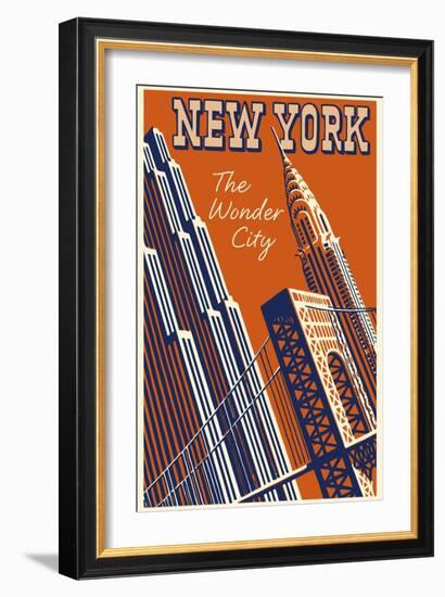 NY the Wonder City-null-Framed Giclee Print