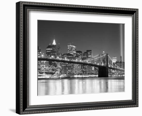 NY - Towers and Spot Lights-Jerry Driendl-Framed Photographic Print