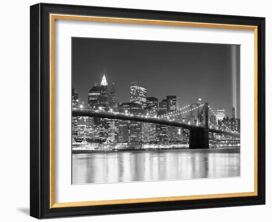 NY - Towers and Spot Lights-Jerry Driendl-Framed Photographic Print