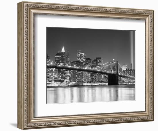 NY - Towers and Spot Lights-Jerry Driendl-Framed Photographic Print