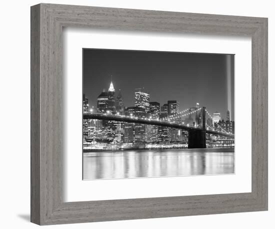 NY - Towers and Spot Lights-Jerry Driendl-Framed Photographic Print