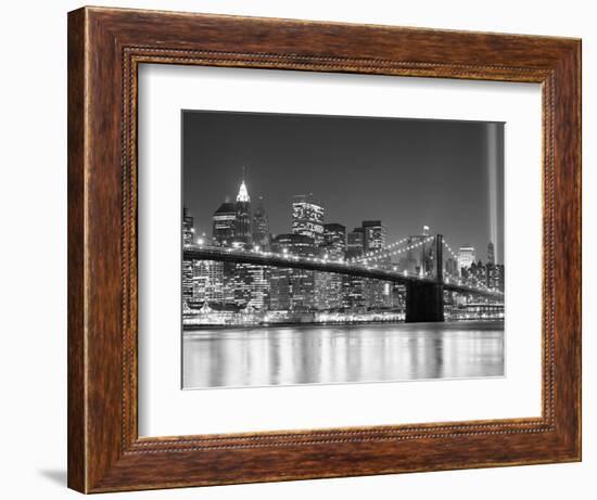 NY - Towers and Spot Lights-Jerry Driendl-Framed Photographic Print