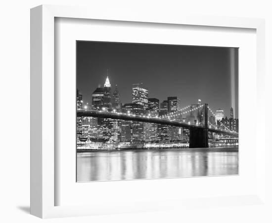 NY - Towers and Spot Lights-Jerry Driendl-Framed Photographic Print
