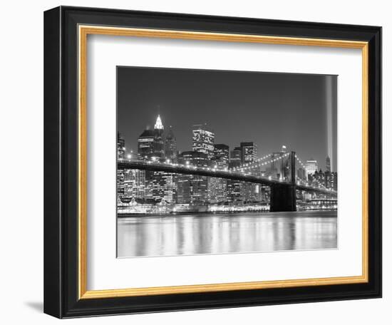 NY - Towers and Spot Lights-Jerry Driendl-Framed Photographic Print