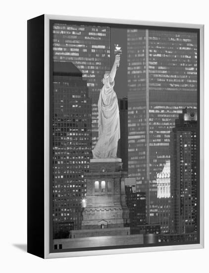 NY - Towers and Statue-Jerry Driendl-Framed Premier Image Canvas