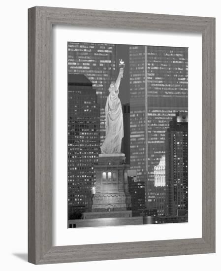 NY - Towers and Statue-Jerry Driendl-Framed Photographic Print