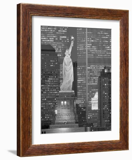 NY - Towers and Statue-Jerry Driendl-Framed Photographic Print