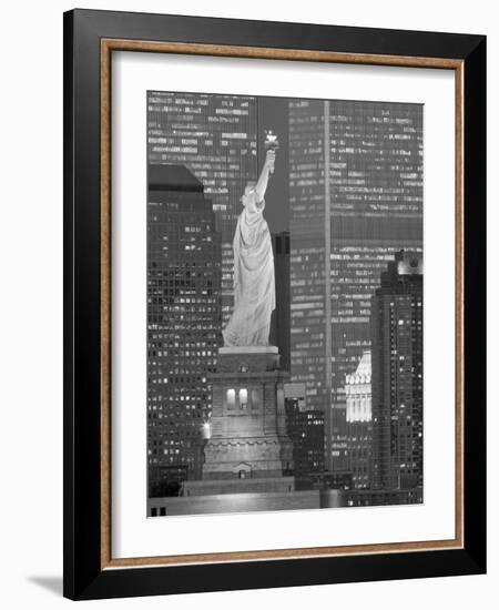 NY - Towers and Statue-Jerry Driendl-Framed Photographic Print