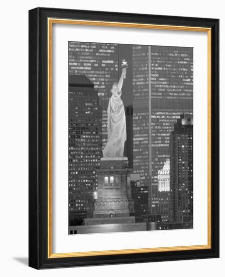 NY - Towers and Statue-Jerry Driendl-Framed Photographic Print