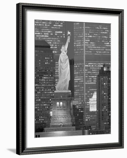 NY - Towers and Statue-Jerry Driendl-Framed Photographic Print