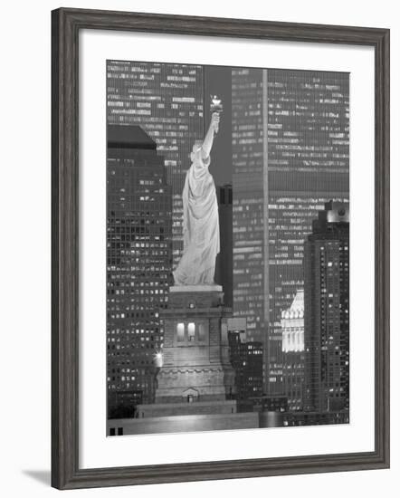 NY - Towers and Statue-Jerry Driendl-Framed Photographic Print