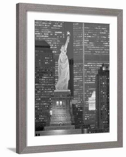 NY - Towers and Statue-Jerry Driendl-Framed Photographic Print