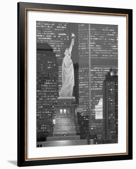 NY - Towers and Statue-Jerry Driendl-Framed Photographic Print