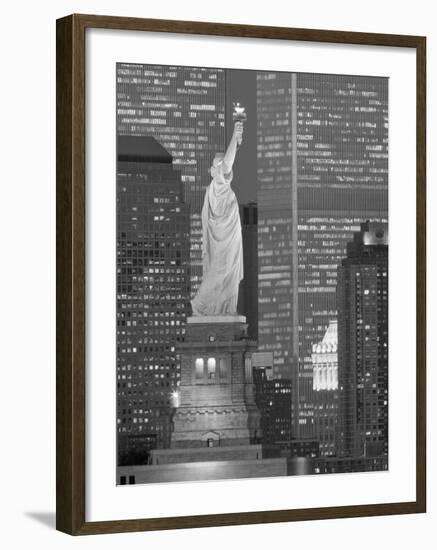 NY - Towers and Statue-Jerry Driendl-Framed Photographic Print