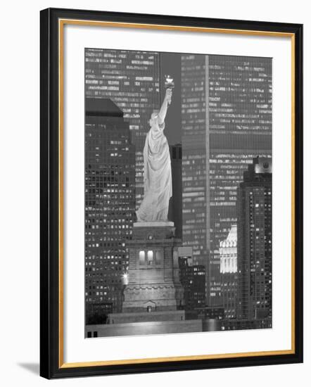 NY - Towers and Statue-Jerry Driendl-Framed Photographic Print