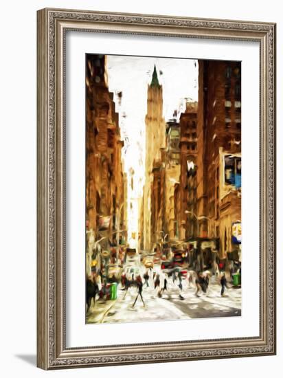 NY Walkers II - In the Style of Oil Painting-Philippe Hugonnard-Framed Giclee Print