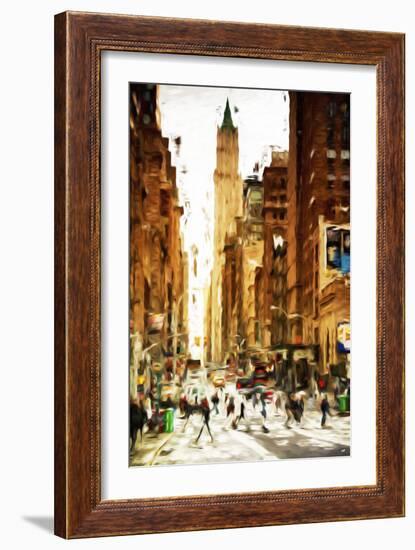 NY Walkers II - In the Style of Oil Painting-Philippe Hugonnard-Framed Giclee Print