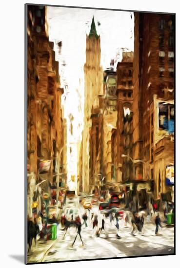 NY Walkers II - In the Style of Oil Painting-Philippe Hugonnard-Mounted Giclee Print