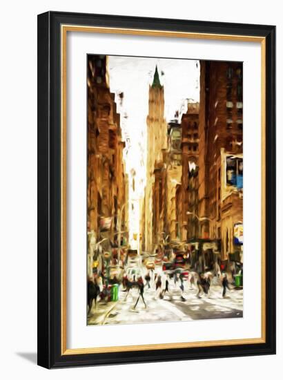 NY Walkers II - In the Style of Oil Painting-Philippe Hugonnard-Framed Giclee Print