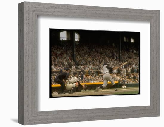 NY Yankees Right Fielder Roger Maris Against Detroit Tigers During Record Breaking 61 Homer Season-Robert W. Kelley-Framed Photographic Print