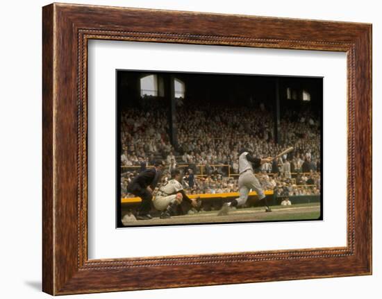 NY Yankees Right Fielder Roger Maris Against Detroit Tigers During Record Breaking 61 Homer Season-Robert W. Kelley-Framed Photographic Print