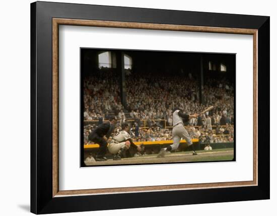 NY Yankees Right Fielder Roger Maris Against Detroit Tigers During Record Breaking 61 Homer Season-Robert W. Kelley-Framed Photographic Print