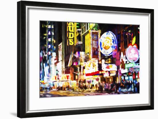 NYC 42 Street II - In the Style of Oil Painting-Philippe Hugonnard-Framed Giclee Print