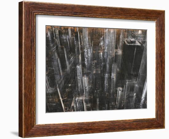 NYC Aerial 1-Dario Moschetta-Framed Art Print