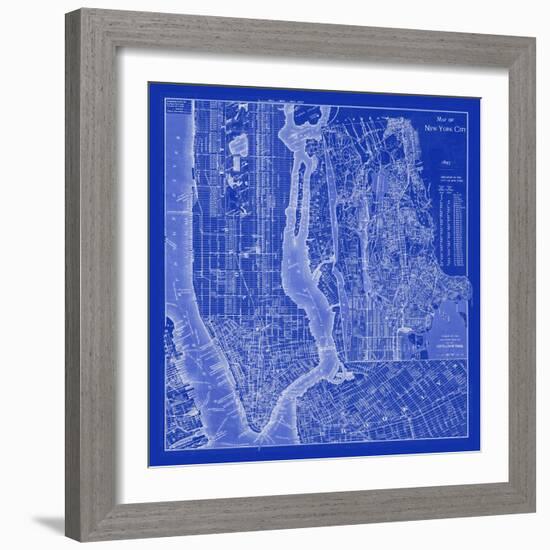 NYC Blueprint-Adam Shaw-Framed Art Print