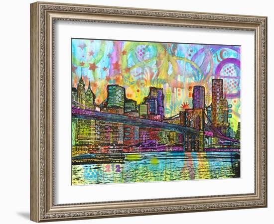 NYC Brooklyn Bridge-Dean Russo- Exclusive-Framed Giclee Print