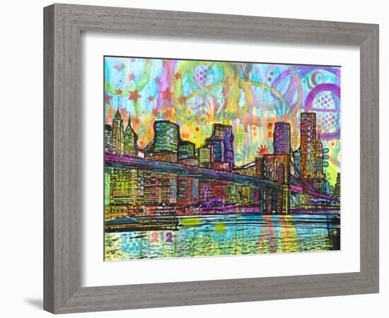 NYC Brooklyn Bridge-Dean Russo- Exclusive-Framed Giclee Print