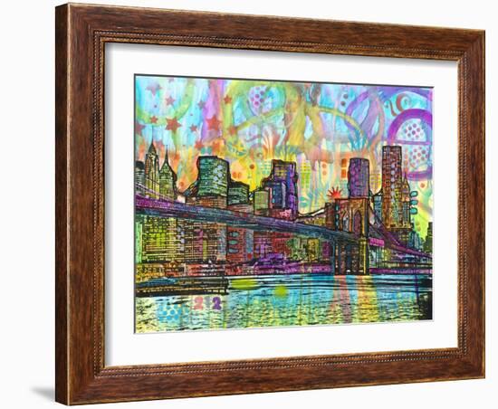 NYC Brooklyn Bridge-Dean Russo- Exclusive-Framed Giclee Print