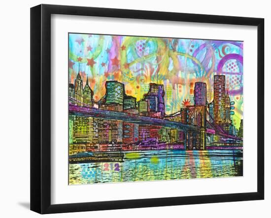 NYC Brooklyn Bridge-Dean Russo- Exclusive-Framed Giclee Print