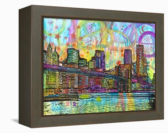 NYC Brooklyn Bridge-Dean Russo- Exclusive-Framed Premier Image Canvas