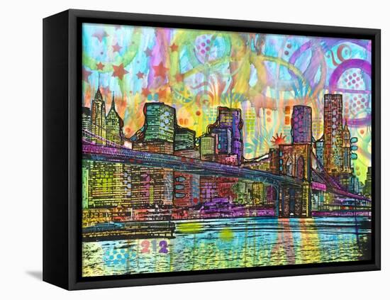 NYC Brooklyn Bridge-Dean Russo- Exclusive-Framed Premier Image Canvas