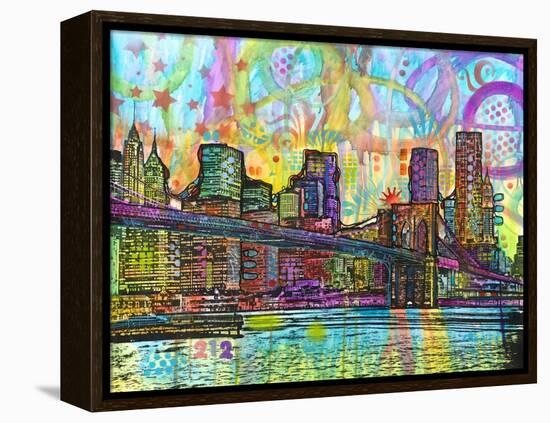 NYC Brooklyn Bridge-Dean Russo- Exclusive-Framed Premier Image Canvas