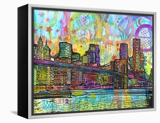 NYC Brooklyn Bridge-Dean Russo- Exclusive-Framed Premier Image Canvas