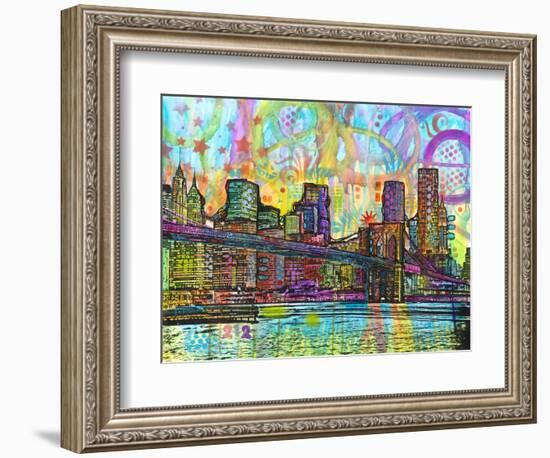 NYC Brooklyn Bridge-Dean Russo- Exclusive-Framed Giclee Print