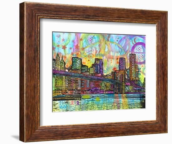 NYC Brooklyn Bridge-Dean Russo- Exclusive-Framed Giclee Print