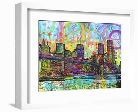 NYC Brooklyn Bridge-Dean Russo- Exclusive-Framed Giclee Print