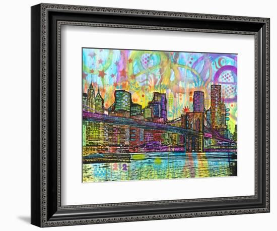 NYC Brooklyn Bridge-Dean Russo- Exclusive-Framed Giclee Print