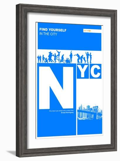 Nyc: Find Yourself In The City-NaxArt-Framed Art Print