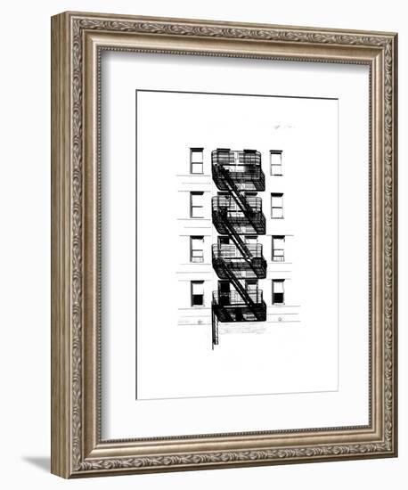 NYC in Pure B&W XI-Jeff Pica-Framed Art Print