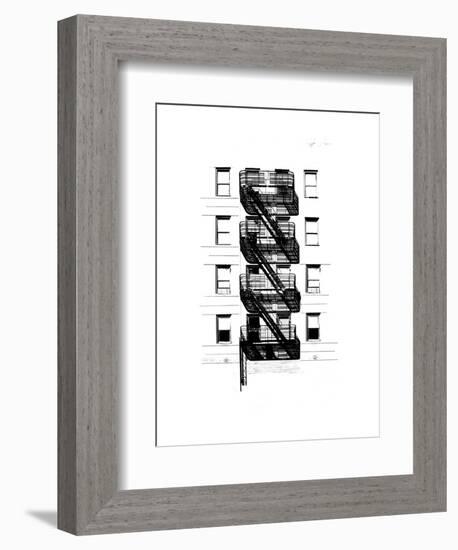 NYC in Pure B&W XI-Jeff Pica-Framed Art Print