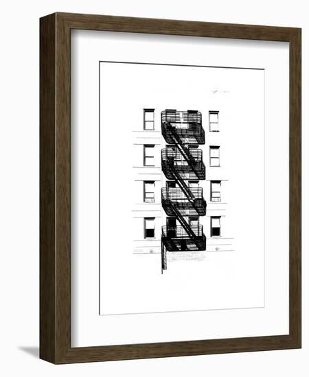 NYC in Pure B&W XI-Jeff Pica-Framed Art Print