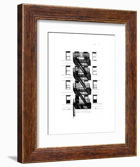 NYC in Pure B&W XI-Jeff Pica-Framed Art Print